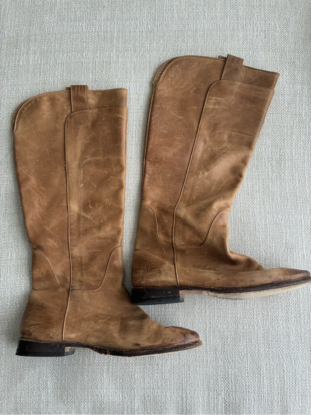 FRYE Paige Boots Women’s 10 B Brown Leather Tall Boots 77534 Western Festival